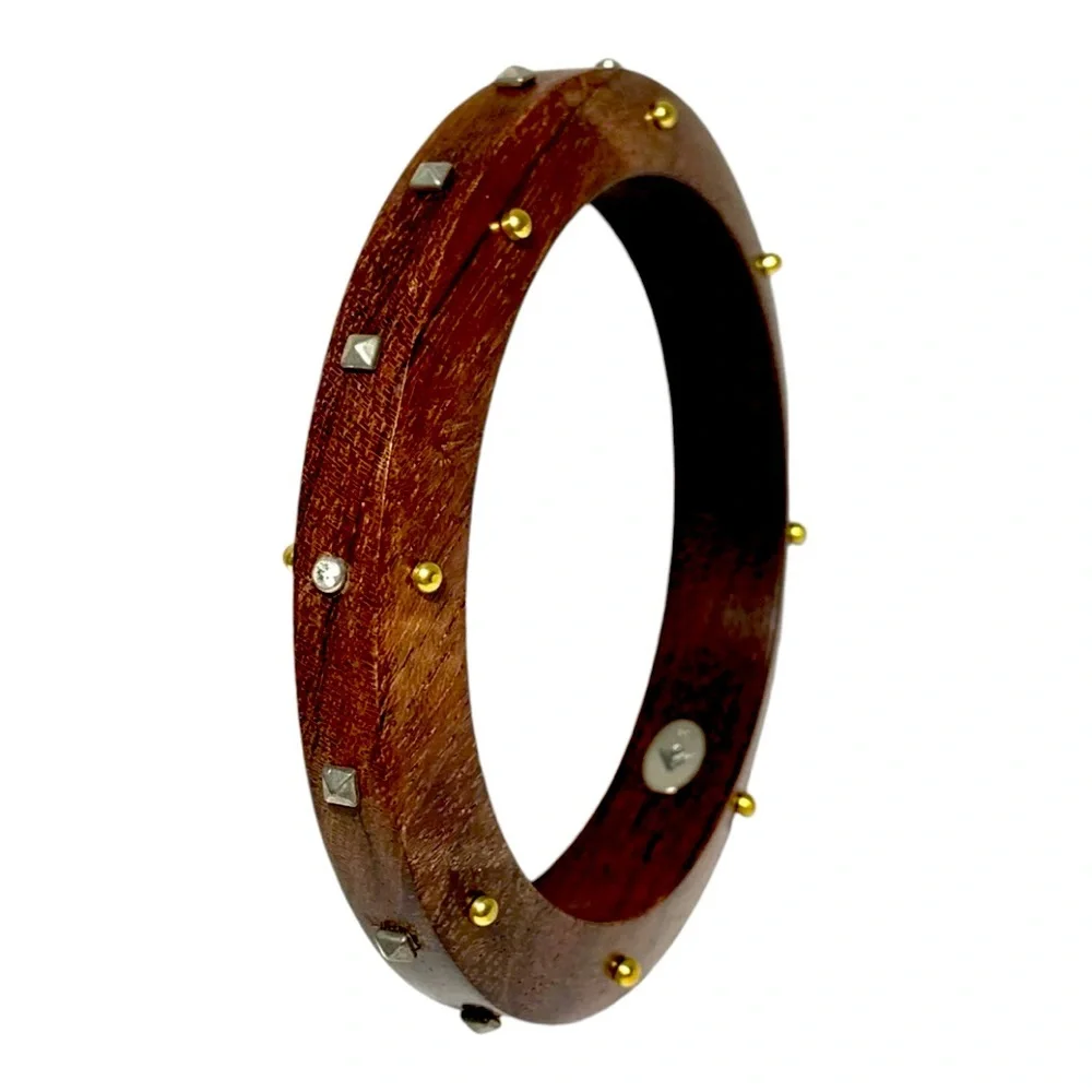 Silpada Bracelet B3303 Wildwood Bangle Studded with Sterling Silver